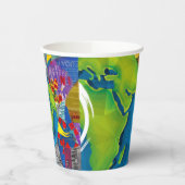 Wereldvredespapieren bekertjes papieren bekers (Links)