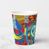 Wereldvredespapieren bekertjes papieren bekers (Rechts)