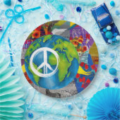 Wereldvredespapieren Borden Papieren Bordje (Feest)