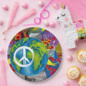 Wereldvredespapieren Borden Papieren Bordje (Feest)