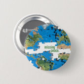 Wereldvredespuzzel Ronde Button 5,7 Cm (Voorkant /achterkant)