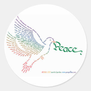 Wereldvredestichtende stickers