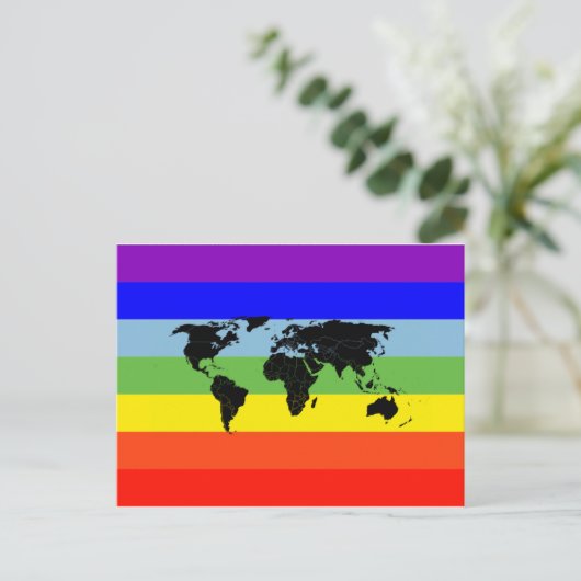 Wereldvredesvlag Briefkaart (Staand voorkant)