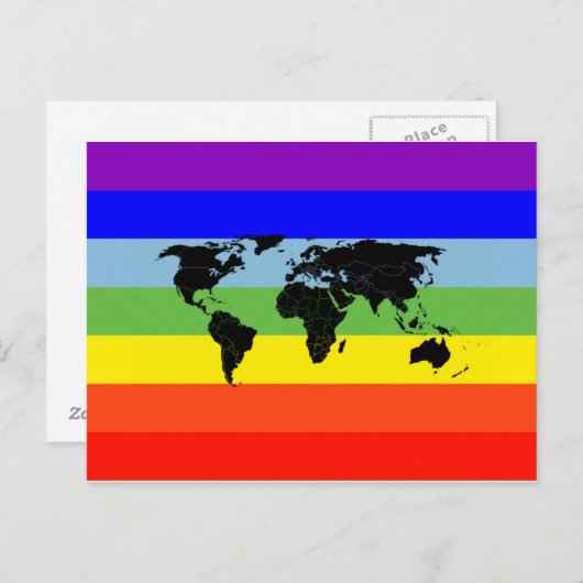 Wereldvredesvlag Briefkaart (Voorkant / Achterkant)