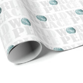 Wereldvredevol, stijlvol, modern, eenvoudig cadeaupapier (Rol Hoek)