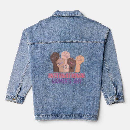 Wereldvrouwendag van de trots denim jacket (Achterkant)
