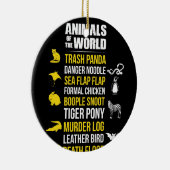 Wereldvuilnis: Panda bedreigt het leven Keramisch Ornament (Rechts)