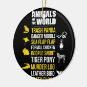 Wereldvuilnis: Panda bedreigt het leven Keramisch Ornament (Links)