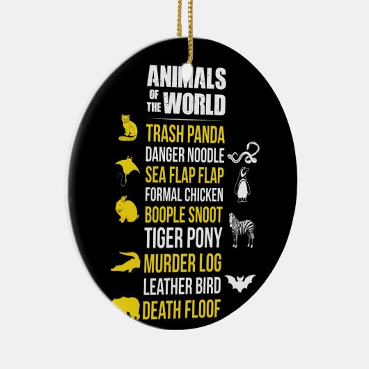 Wereldvuilnis: Panda bedreigt het leven Keramisch Ornament (Rechts)