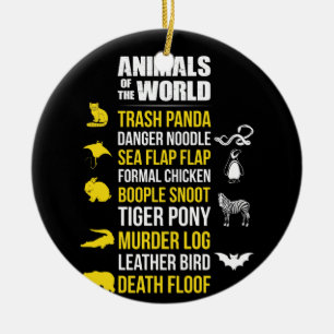 Wereldvuilnis: Panda bedreigt het leven Keramisch Ornament