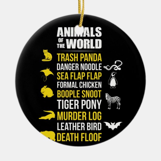 Wereldvuilnis: Panda bedreigt het leven Keramisch Ornament (Voorkant)