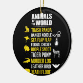 Wereldvuilnis: Panda bedreigt het leven Keramisch Ornament (Links)