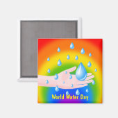 Wereldwaterdag 22 maart magneet (Voorkant / Achterkant)
