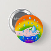 Wereldwaterdag 22 maart ronde button 5,7 cm (Voorkant /achterkant)