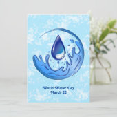 Wereldwaterdag Bespaar Water Red de Aarde (Staand voorkant)