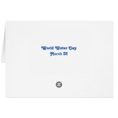 Wereldwaterdag Bespaar Water Red de Aarde (Achterkant Horizontaal)