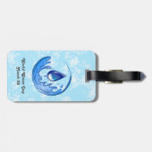 Wereldwaterdag Bespaar Water Red de Aarde Bagagelabel (Achterkant horizontaal)