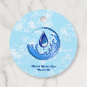 Wereldwaterdag Bespaar Water Red de Aarde Bedankjes Labels (Achterkant)