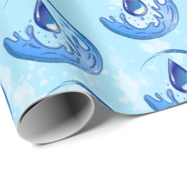 Wereldwaterdag Bespaar Water Red de Aarde Cadeaupapier