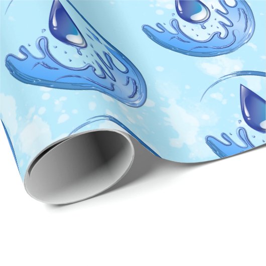 Wereldwaterdag Bespaar Water Red de Aarde Cadeaupapier (Rol Hoek)