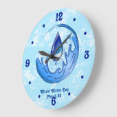 Wereldwaterdag Bespaar Water Red de Aarde Grote Klok (Hoek)