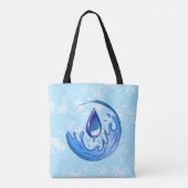 Wereldwaterdag Bespaar Water Red de Aarde Tote Bag (Achterkant)