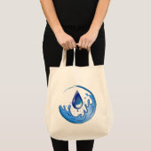 Wereldwaterdag Bespaar Water Red de Aarde Tote Bag (Voorkant (product))