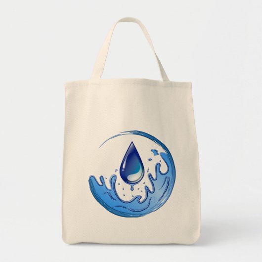Wereldwaterdag Bespaar Water Red de Aarde Tote Bag (Voorkant)