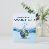 Wereldwaterdag Feestdagenkaart (Staand voorkant)