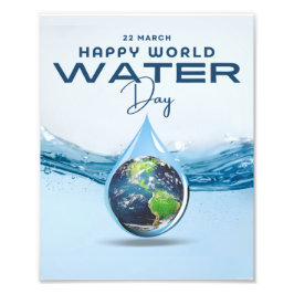 Wereldwaterdag Foto Afdruk