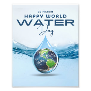 Wereldwaterdag Foto Afdruk