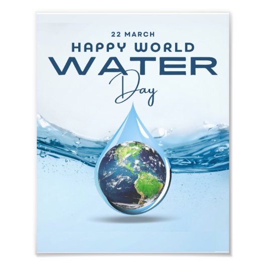 Wereldwaterdag Foto Afdruk (Voorkant)