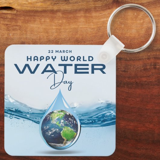 Wereldwaterdag Sleutelhanger (Achterkant)