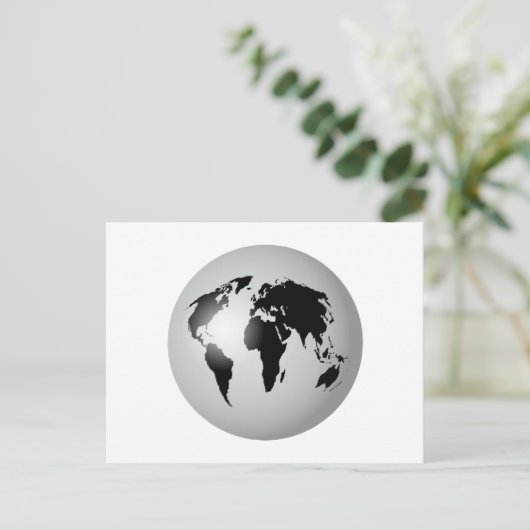 WereldWereldbol Briefkaart (Staand voorkant)