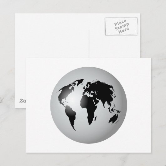 WereldWereldbol Briefkaart (Voorkant / Achterkant)