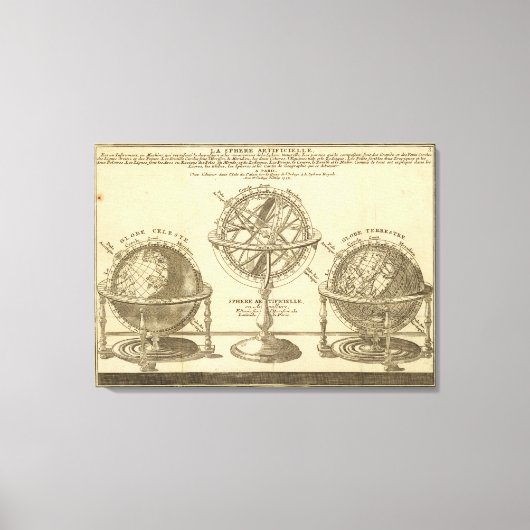 WereldWereldbol Canvas Afdruk (Voorkant)