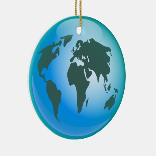 WereldWereldbol Keramisch Ornament (Rechts)