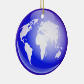 WereldWereldbol Keramisch Ornament (Rechts)