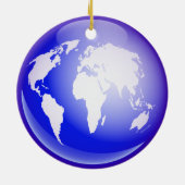 WereldWereldbol Keramisch Ornament (Achterkant)