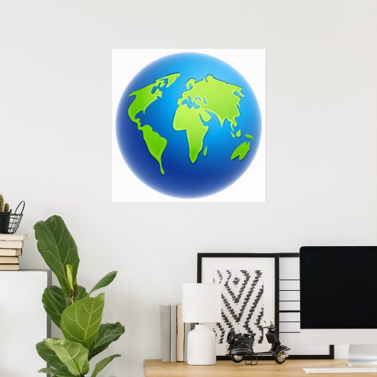 WereldWereldbol Poster (Thuiskantoor)