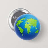 WereldWereldbol Ronde Button 5,7 Cm (Voorkant /achterkant)