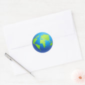 WereldWereldbol Ronde Sticker (Envelop)