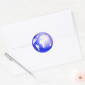 WereldWereldbol Ronde Sticker (Envelop)