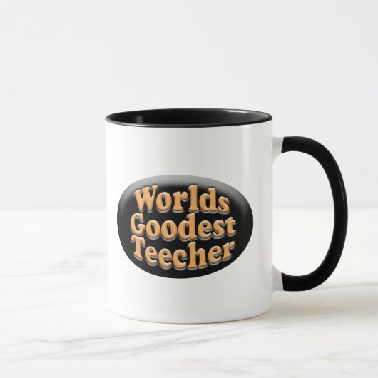 Wereldwerelden: Goodest Teecher Funny Teacher Gift Mok (Rechts)