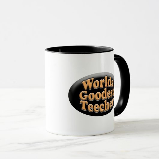 Wereldwerelden: Goodest Teecher Funny Teacher Gift Mok (Voorkant rechts)