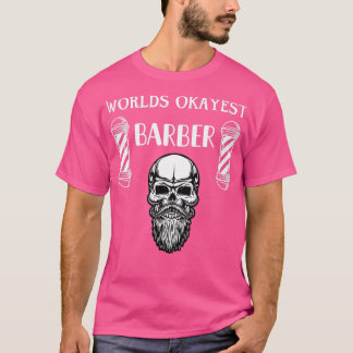 Wereldwerelden Okayest Barber Dapper Skull Typogra T-shirt