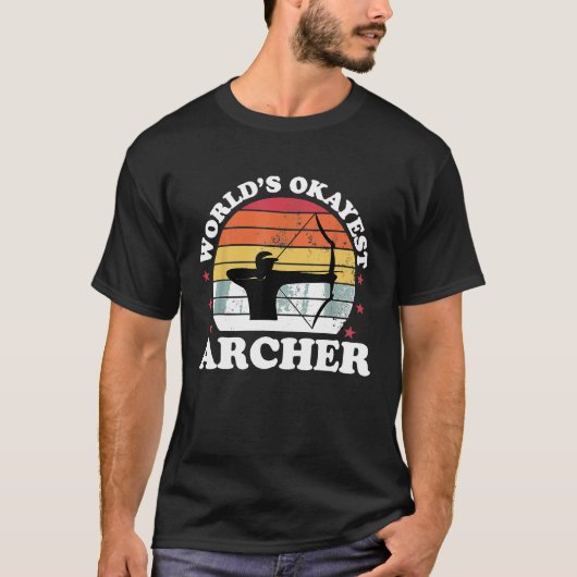 Wereldwerelden Okayest Bow Hunter Archery Hunter M T-shirt (Voorkant)