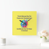 Wereldwetenschapsdag voor vrede en ontwikkeling. vierkante klok (Huis)