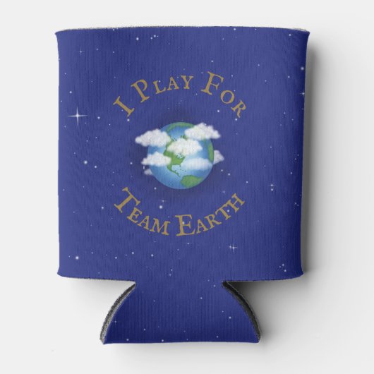 Wereldwijd activisme "I Play for Team Earth" Blikjeskoeler (Voorkant)