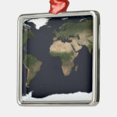 Wereldwijd afbeelding van de wereld metalen ornament (Links)